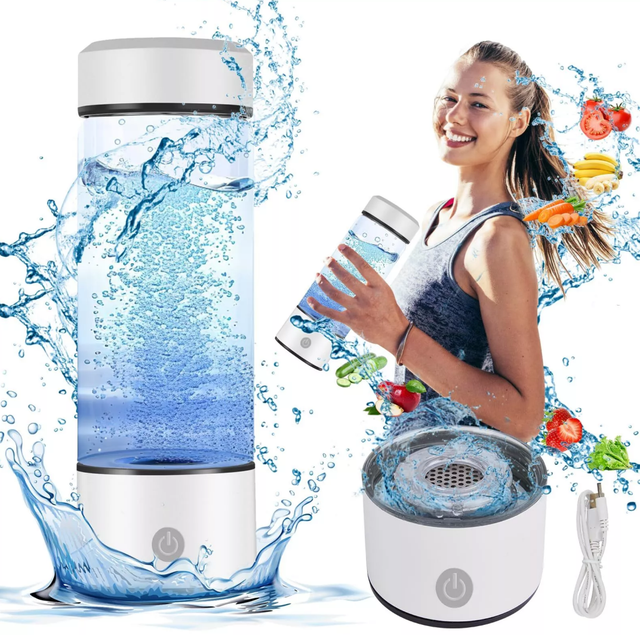 Portable Electric USB Rechargeable Hydrogen Water Bottle with High Hydrogen Concentration (1001-2000ppb) Household Use