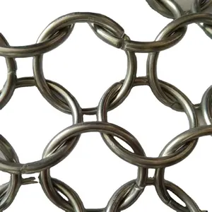 Aluminum Alloy Chainmail Ring Mesh Curtain Used For Building Decoration