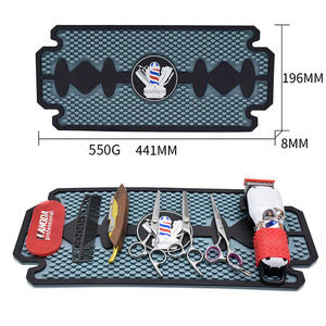 Tapis de poste de travail <span class=keywords><strong>professionnel</strong></span> pour salons et salons de barbier Tapis en caoutchouc flexible Tondeuses Outils de salon Tapis de poste de barbier - Product Image 2