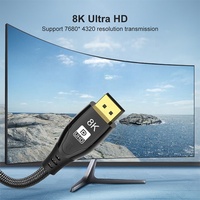 Alliage de zinc 8K 60Hz 4K 144Hz DP DP 1.4 câble mâle à mâle pour PS4 PS5 moniteur projecteur ordinateur portable PC TV