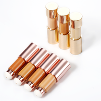 10 couleurs rose doré noir rond produit de maquillage marque privée maquillage liquide imperméable à l'eau fond de teint