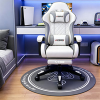 Chaise de bureau ergonomique confortable pour le gaming et l'e-sport, pivotante et réglable, avec dossier inclinable