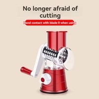 Groothandel RVS Plastic+RVS Multifunctionele Handmatige Snijder Groente Shredder Cutter Hakselaar Fruit Groente