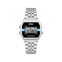 Jam Tangan Digital Elektronik Bisnis OEM Layar LED Multifungsi Olahraga Tali Silikon Dial Kaca Tahan Air 5BAR Grosir