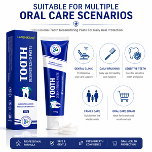 <span class=keywords><strong>Pasta</strong></span> <span class=keywords><strong>Dental</strong></span> Herbal <span class=keywords><strong>Desensibilizante</strong></span> de Marca Privada OEM, Menta Fresca Suave, Calma los Dientes Sensibles, Anti-Caries y Blanqueadora para el Hogar - Product Image 4
