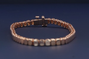 สร้อยข้อมือเพชรทอง 14K เพาะเลี้ยงในห้องปฏิบัติการสำหรับผู้หญิง คุณภาพสูง สร้อยข้อมือเทนนิสสุดคลาสสิก เครื่องประดับหรูหรา ของขวัญแต่งงาน - Product Image 2