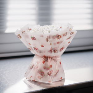 Lusso 58*58 cm/pz bambina fragola modello impermeabile stampa fiore di plastica carta da imballaggio per involucro floreale - Product Image 6
