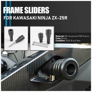 XXUN moto accessoires crash Pad protection contre les chutes systèmes de carrosserie cadre curseur pour Kawasaki Ninja <span class=keywords><strong>ZX</strong></span> <span class=keywords><strong>25</strong></span> <span class=keywords><strong>R</strong></span> ZX4R <span class=keywords><strong>ZX</strong></span> 4RR 20-23 - Product Image 3
