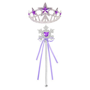 Accessoires <span class=keywords><strong>de</strong></span> princesse Elsa : Gants, baguette magique, couronne, ensemble <span class=keywords><strong>de</strong></span> bijoux, perruque tressée <span class=keywords><strong>pour</strong></span> robe <span class=keywords><strong>de</strong></span> princesse Blanche-<span class=keywords><strong>Neige</strong></span>, accessoires <span class=keywords><strong>de</strong></span> cosplay - Product Image 5