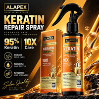 Lotion capillaire 250 ml, traitement réparateur à la kératine, spray avec collagène pour cheveux faibles et abîmés, soutien de la force des cheveux, texture lisse