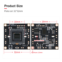 1080P PS5268 _ 32mm 2,7mm 120 grados lente gran angular sin distorsión USB unidad libre módulo de cámara HD para Android Linux Raspberry Pi