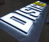 Letras de Canal 3D de Acrílico Brillante con Retroiluminación Blanca, Letrero LED Personalizado, Resistente al Agua para Exteriores, Venta Caliente de Fábrica