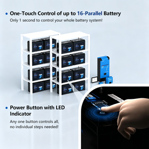 แบตเตอรี่ LiFePO4 60V 105Ah พร้อมจอแสดงผล LCD แสดงแรงดันและความจุ 60V 72V สำหรับรถบ้าน รถแคมป์ปิ้ง รถกอล์ฟ - Product Image 1