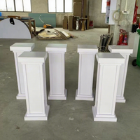 BJ210511-109 PRIX USINE Colonne romaine carrée blanche en PVC décorative pour table de présentation de gâteaux, événements de mariage, fournitures hôtelières
