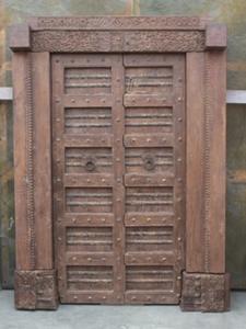 Portes anciennes indiennes anciennes, reproductions de meubles, bois récupéré, forme et taille personnalisées, faites à la main - Product Image 5