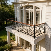 Rampe d'escalier en fer forgé de style français à motif en spirale pour maisons de campagne, intérieur, extérieur, duplex, grenier, balcon, mur extérieur
