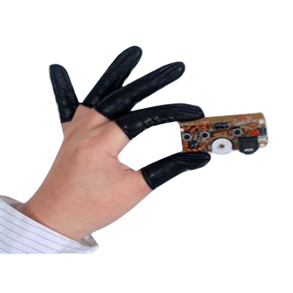 100% Pure Natural Industrial Latex Finger Cots Black Finger Cots for Electronics