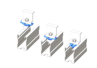 Pince de fixation intermédiaire pour panneau solaire OEM d'usine, écrou à oreilles en plastique, fixation sans outil en aluminium, support PV 30-50mm personnalisable