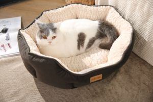 Premium Plüsch-Haustierbett Großhandel Weiches Sherpa Hunde- und Katzennest Warmes Nicht-Abnehmbares Ovales Haustierkissen - Product Image 2