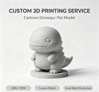 Modèle d'échantillon de jouet pour animaux de compagnie en forme de dinosaure de dessin animé imprimé en 3D sur mesure, service de prototypage rapide, fabrication de prototypes personnalisés