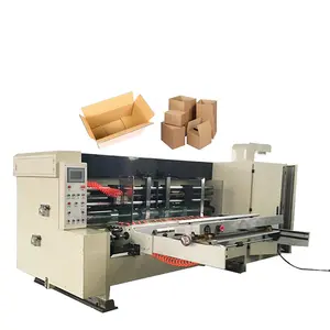 Sweet Box Carton Print Sleuf-Snij Machines/Rs4 Ketting Invoerpapier Roterende Slotter Machine