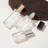 Étiquettes personnalisées 3ml 4ml 5ml 6ml 15ml 20ml carré de 10ml bouteille de parfum en verre à bille roulante en métal bouteille d'huile essentielle en verre