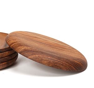 CNLF Natural Wooden Kitchenware Eco-Friendly Reusable Acacia <strong>Wood</strong> <strong>Plate</strong> Dinnerware Personalized Thick Food Serving Products - Product Image 6