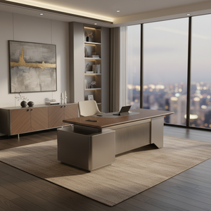 Mesa de Oficina de Madera de Lujo al Mejor Precio, Mesa de Computadora para CEO, Mesa para Presidente o Jefe - Product Image 3