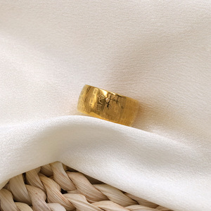 Unisex Geometric Gold <b>Ring</b> <b>Titanium</b> Steel Everyday Wear Jewelry - Product Image 3