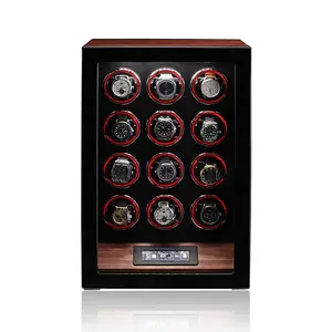 MINEESI Luxury Wooden Watch Winder 2 4 6 9 12 Watches Storage Box Mechanical Watch Automatic Chainer Home Storage Box