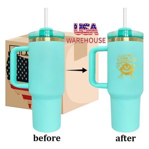 Vaso Personalizado con Logotipo H2.0, Recubrimiento en Polvo, 40 oz, Holográfico, Dorado, con Asa para Grabar - Product Image 2