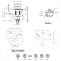 Loquet de compression à vis sans fin en acier inoxydable IP65, style Southco E3-55, avec clé triangulaire pour boîtier industriel