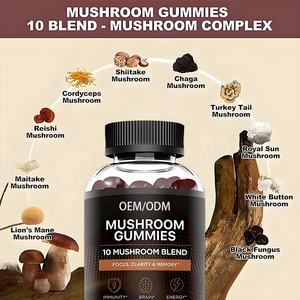 Gomitas de Extracto de Melena de León de Alta Calidad OEM, Mezcla de Hongos Ganoderma Lucidum y Cordyceps, Favorecen <span class=keywords><strong>la</strong></span> Concentración, <span class=keywords><strong>la</strong></span> Claridad y <span class=keywords><strong>la</strong></span> <span class=keywords><strong>Memoria</strong></span> - Product Image 5