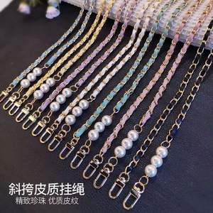 Chaîne de téléphone en cuir perlé et métal, sangle bandoulière pour sac, chaîne de téléphone robuste anti-perte - Product Image 2