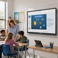 Pantalla Interactiva Plana de 65 Pulgadas con Sistema Dual OPS I5 Windows Android para Reuniones