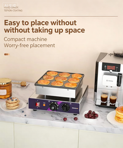 เครื่องทำพอฟเฟอร์เจส 220V แบบกำห<span class=keywords><strong>น</strong></span>ดเองได้ 50 หลุม ผิวสแต<span class=keywords><strong>น</strong></span>เลส เครื่องทำมัฟฟิ<span class=keywords><strong>น</strong></span>รูปหัวใจขนาดเล็ก / เครื่องทำแพน<span class=keywords><strong>เค้ก</strong></span>ขนาดเล็ก - Product Image 3