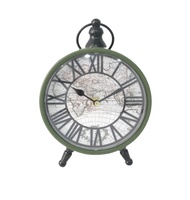 Batería operado caliente Retro Vintage de moda de cuarzo tranquila analógico de la mesa de escritorio de alarma de reloj de oro reloj de mesa