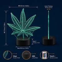 Lampe de nuit 3D personnalisée en acrylique avec capteur tactile à distance, idéale pour les cadeaux, dropshipping, OEM