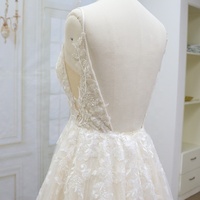 Robe De mariée en dentelle à manches longues, dos ouvert, tenue élégante, nouvelle collection 2020