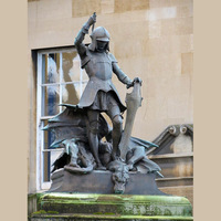 Sculpture de guerrier équestre en bronze massif, patine antique, statue de chevalier, décoration