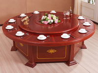 Ensemble de table à manger ronde pour restaurant, chaise en bois avec table rotative, table à manger électrique en bois massif avec 8 chaises