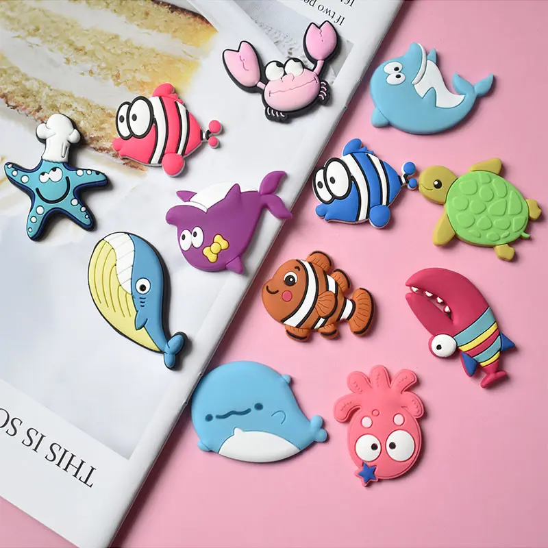 Игрушки для детей, морская рыба, ПВХ Сувенир с принтом, Рекламные Цветные магниты на холодильник, красивые морские животные, магнит на холодильник