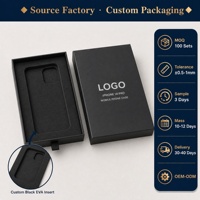 Emballage de coque de téléphone de conception personnalisée en usine Accessoires de téléphone Couvercle cadeau et base Boîte rigide en papier Matériau haut de gamme