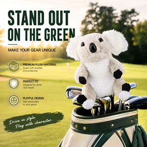 Housse de tête de club de <span class=keywords><strong>golf</strong></span> en peluche motif animal mignon pour <span class=keywords><strong>driver</strong></span> 460cc, personnalisable avec logo d'usine, OEM, vente en gros - Product Image 2