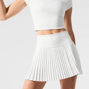 Conjunto Deportivo de Manga Larga para Niñas, Ropa Deportiva Linda, Falda de Tenis Negra y Blanca para Mujer - Product Image 1