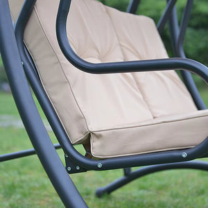 Columpio para patio exterior de 3 plazas, sofá <span class=keywords><strong>colgante</strong></span>, Metal con soporte de silla de jardín, muebles de equipamiento - Product Image 4