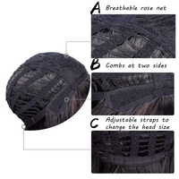 Perruque courte blonde pour hommes, en couches, moelleuse, d'aspect naturel, résistante à la chaleur, synthétique, pour Halloween, cosplay, costume