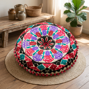 Suministro de fábrica Diseño único de Suzani Bordado no tejido Fundas de almohada y cojín Uso doméstico y hospitalario - Product Image 3