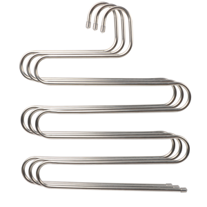 5 Lớp S Shape Đa Năng Tiết Kiệm Không Gian Quần Áo Kim Loại Mạnh Mẽ Khăn Quàng Quần Móc Áo - Product Image 1