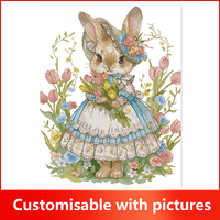 2025 nouveau NKF Peter Rabbit 2 motif de point de croix décoration de la maison/cadeau/Art ensembles de broderie dessin animé bricolage en gros et personnalisation